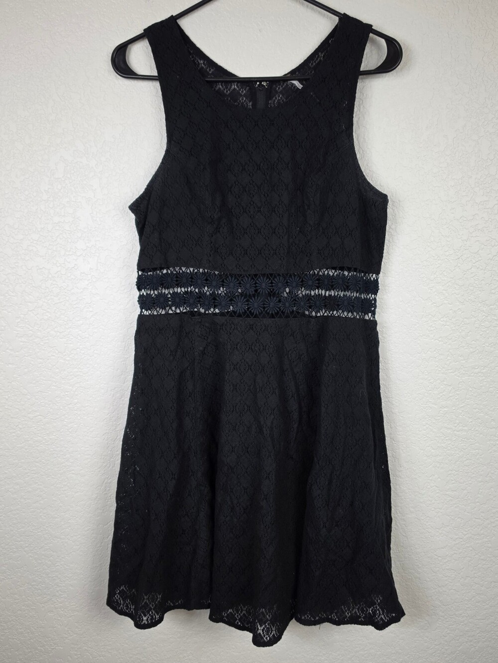 Free People Black Whimsigoth Size 12 Mini Dress